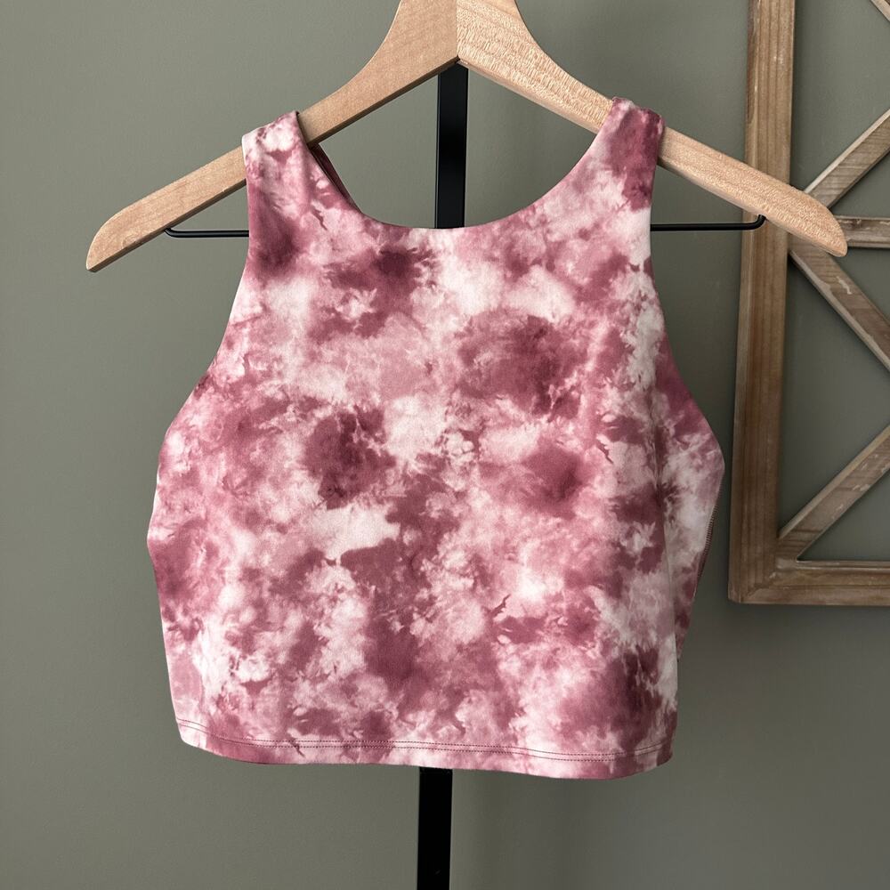 Athleta Pink Tie Dye Conscious Crop Top - Medium - Picture 2 of 5